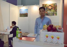 Mr Taka is presenting Nihon Agri, Inc. The company supplies a variety of premium Japanese fruits.